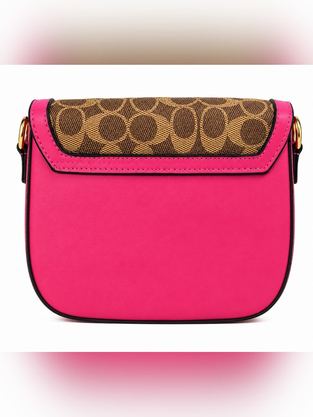 📦Crossbody small bag with Pink Trim and Mint Accent - Picture 3 of 10